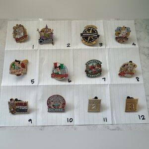 Disney Enamel Pin Lot - Colorful Character Collection